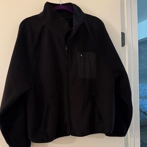 Black Zip-Up fleece Jacket
